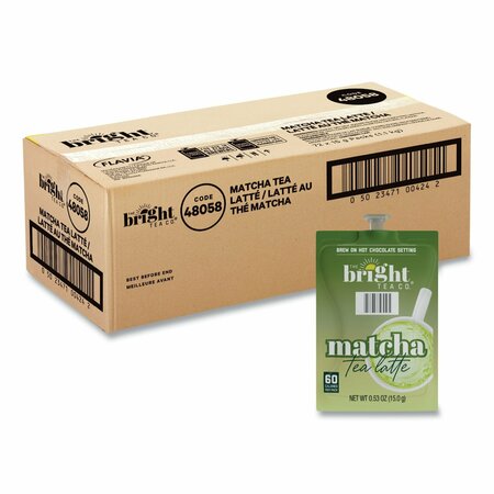 FLAVIA Bright Tea Co. Matcha Latte Freshpack, Matcha Tea Latte, 0.53 oz Pouch, 72PK 48056